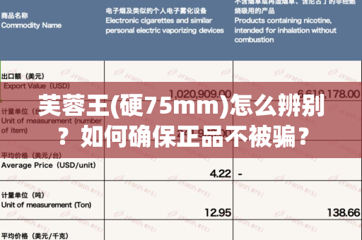 芙蓉王(硬75mm)怎么辨别？如何确保正品不被骗？
